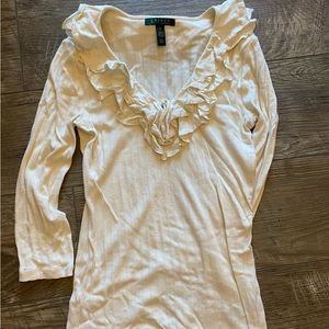 Cream Ralph Lauren top